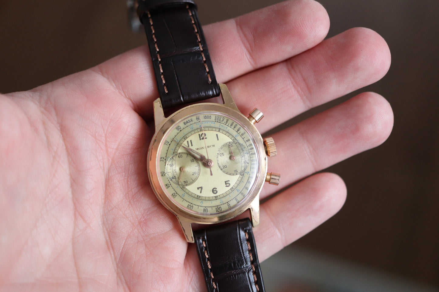 Monarch Gold-Plated Manual Chronograph