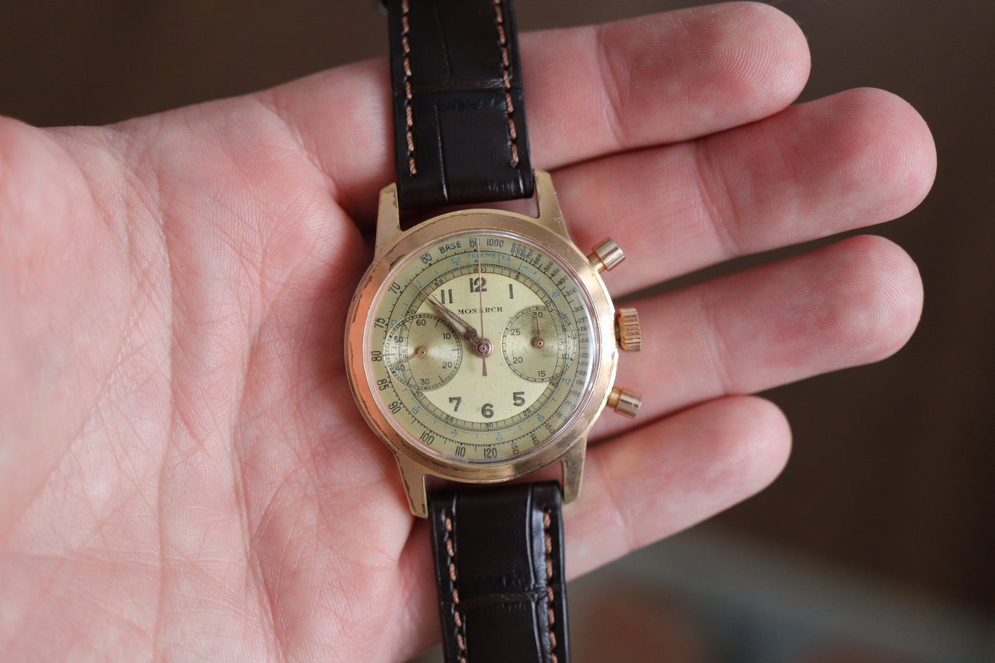 Monarch Gold-Plated Manual Chronograph