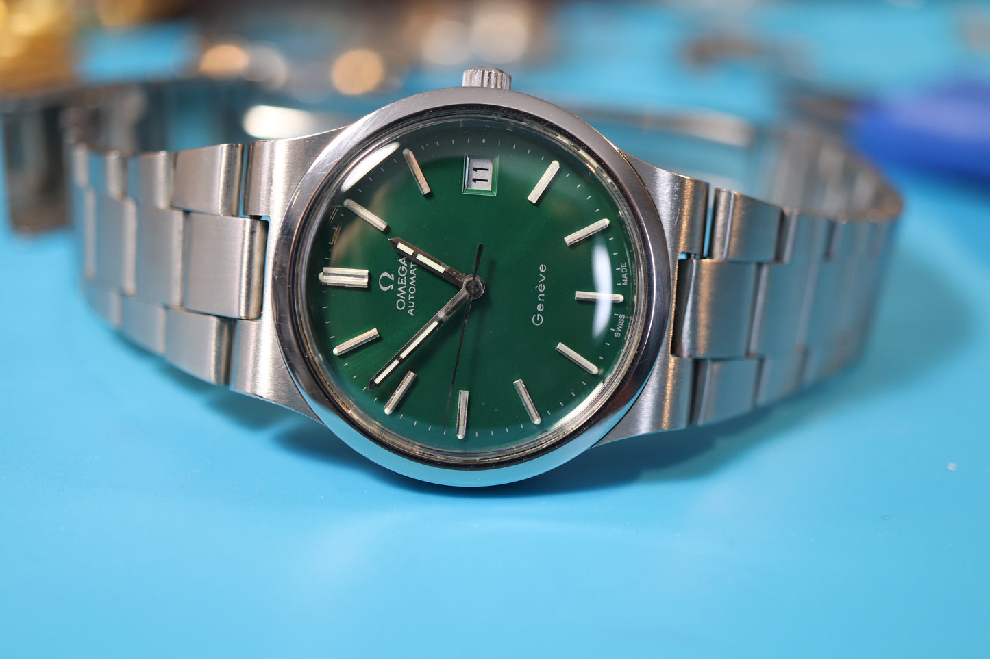 Omega 166.0173 Green dial Cal. 1012